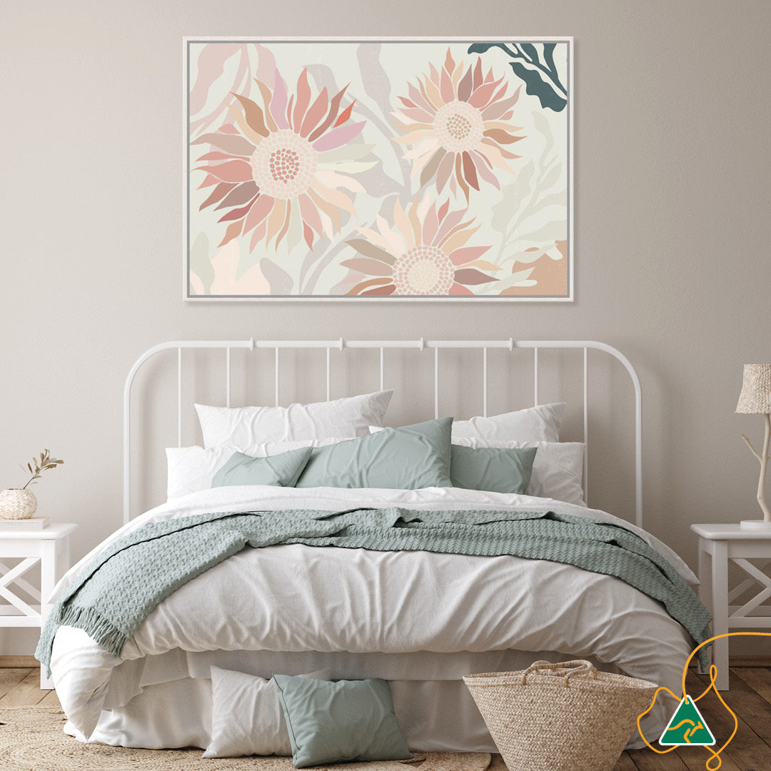 FLANNEL BLUSH I - Framed Canvas
