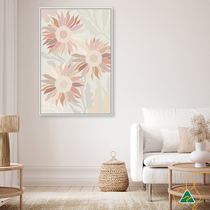 FLANNEL BLUSH II - Framed Canvas