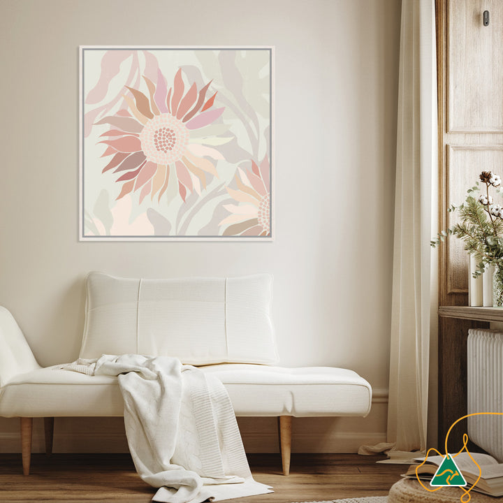 FLANNEL BLUSH III - Framed Canvas