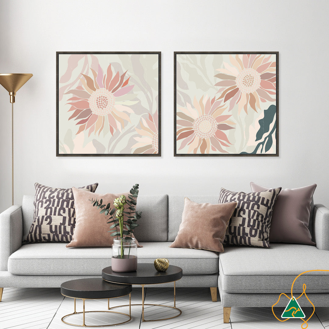 FLANNEL BLUSH III - Framed Canvas