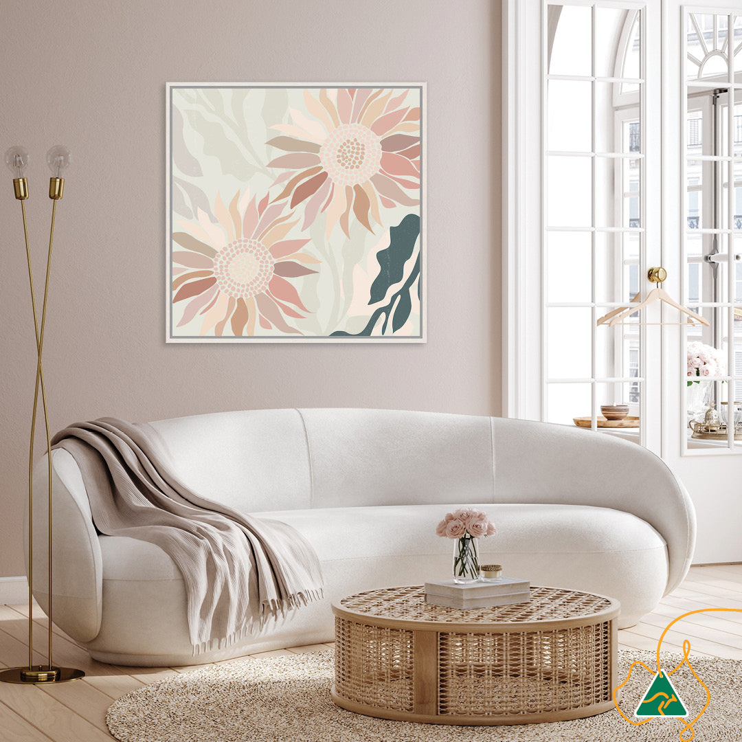 FLANNEL BLUSH IV - Framed Canvas