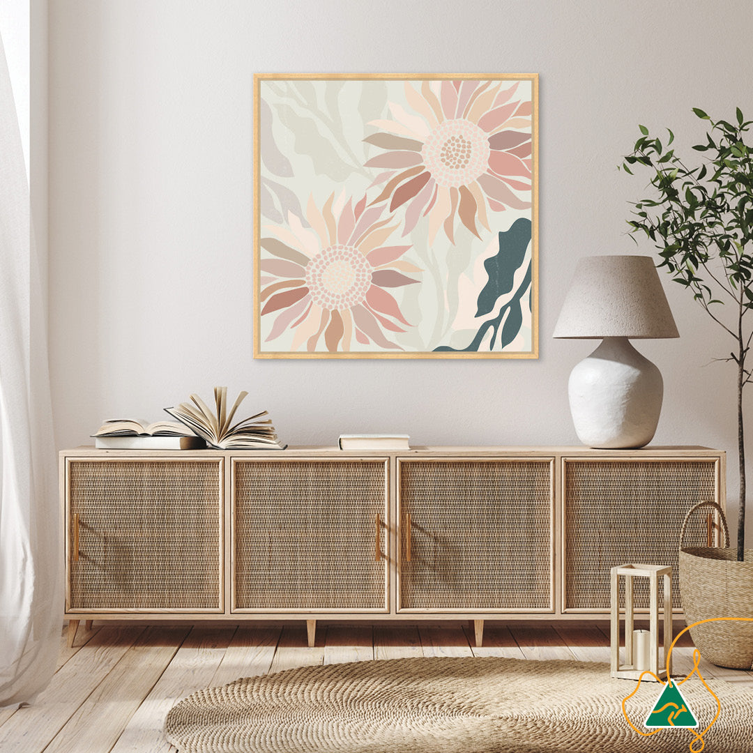 FLANNEL BLUSH IV - Framed Canvas