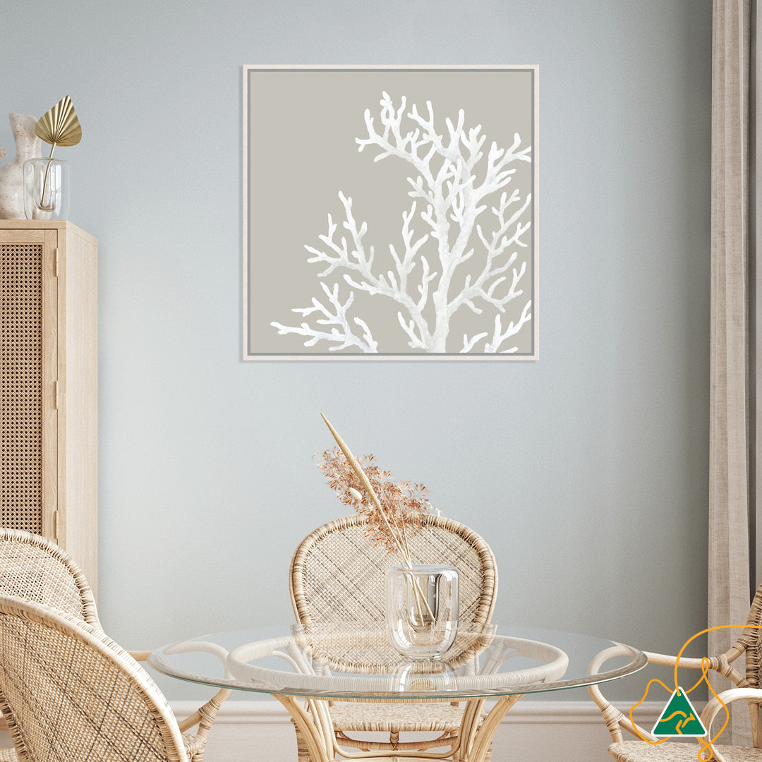 CORAL FOCUS IV - Framed Canvas