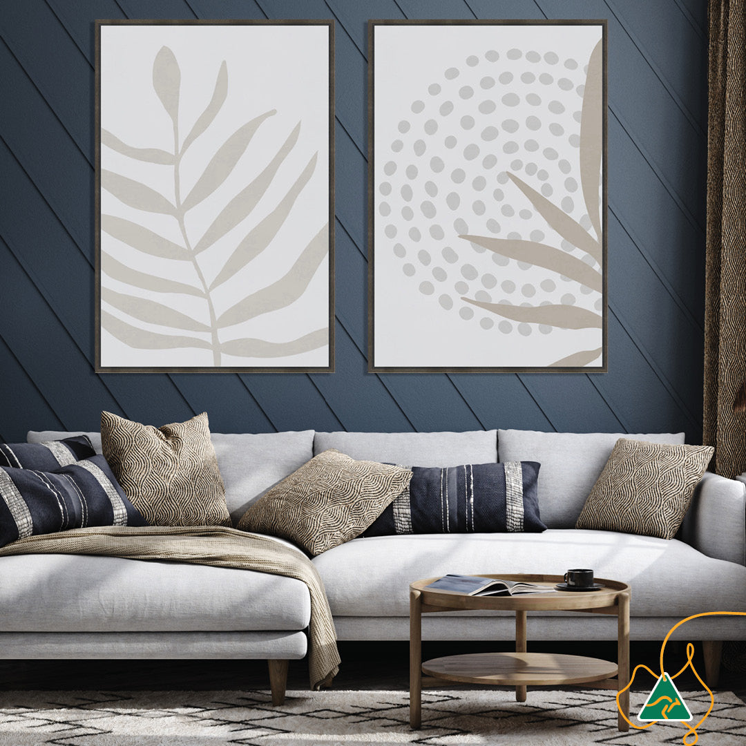 MOD FOLIAGE I - Framed Canvas