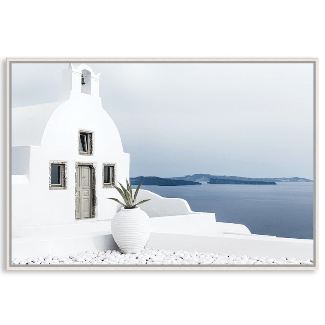SANTORINI VIEW I - Framed Canvas