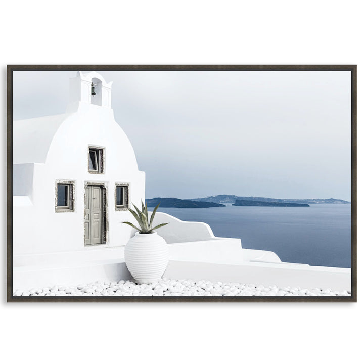 SANTORINI VIEW I - Framed Canvas