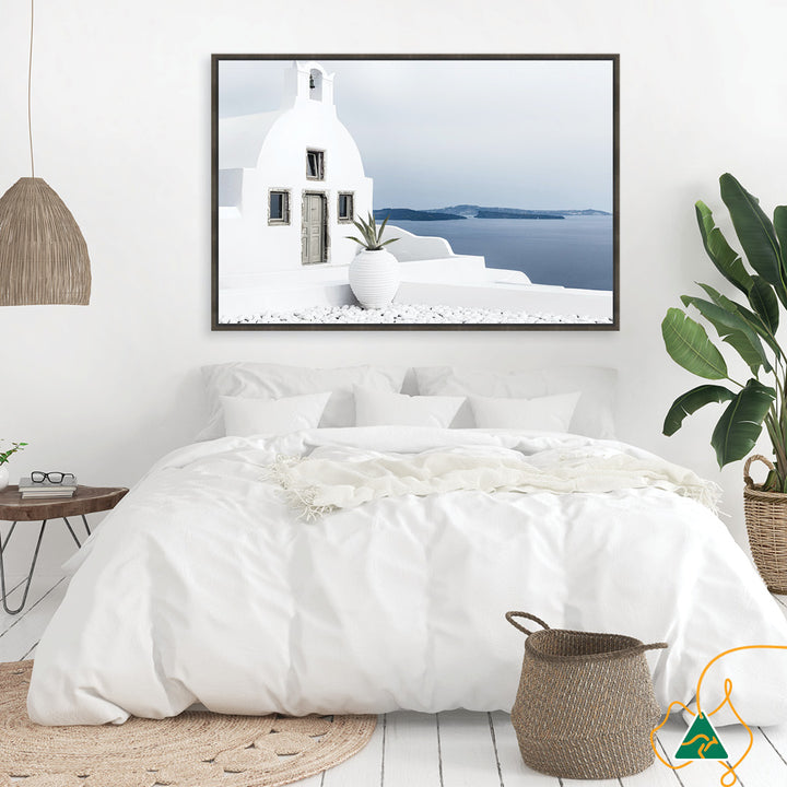SANTORINI VIEW I - Framed Canvas
