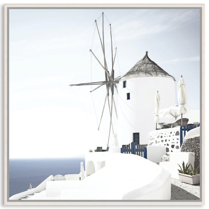 SANTORINI MILL II - Framed Canvas