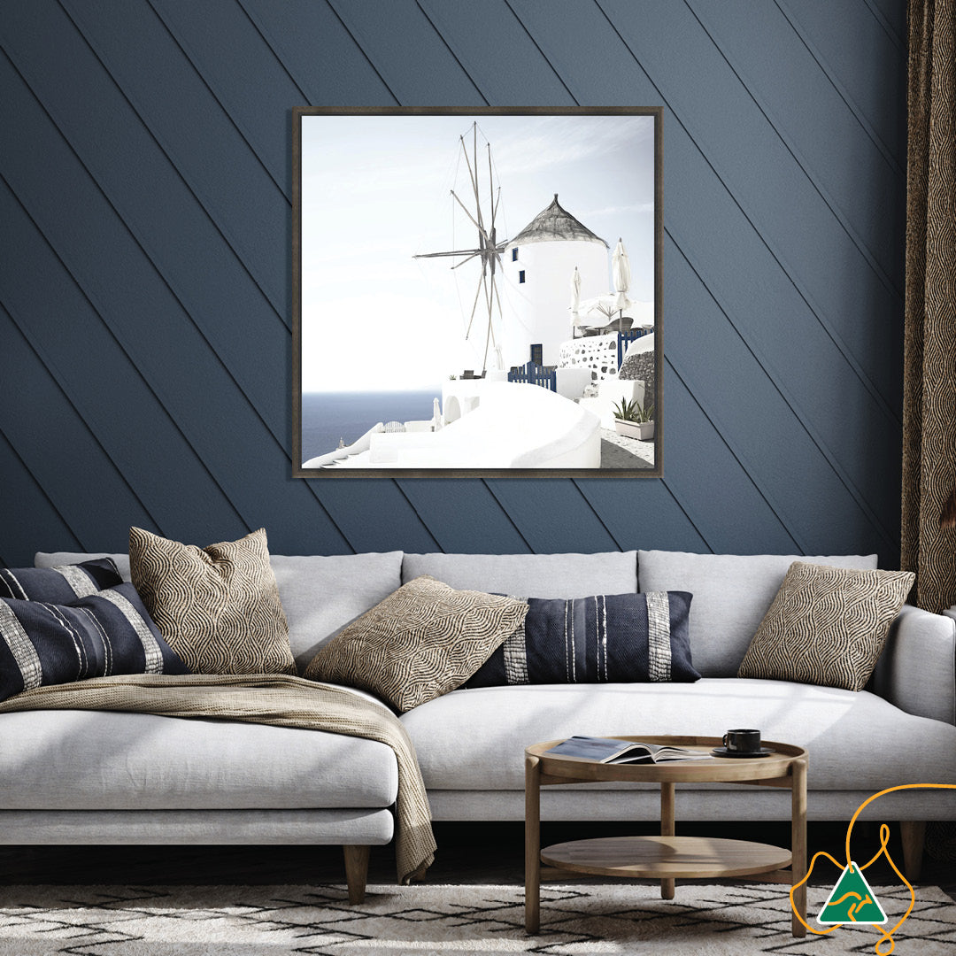 SANTORINI MILL II - Framed Canvas
