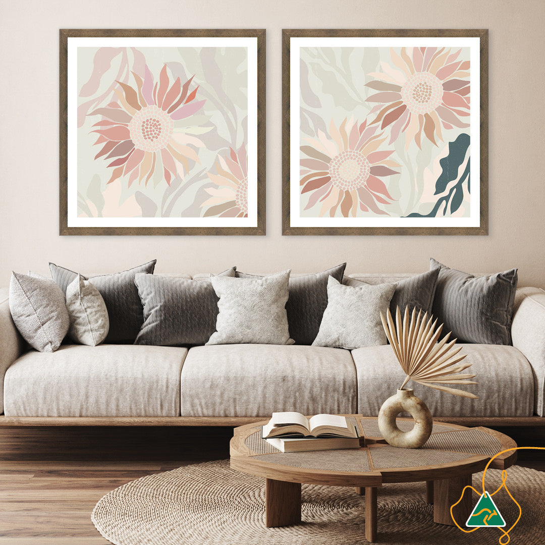 FLANNEL BLUSH III - Framed Print