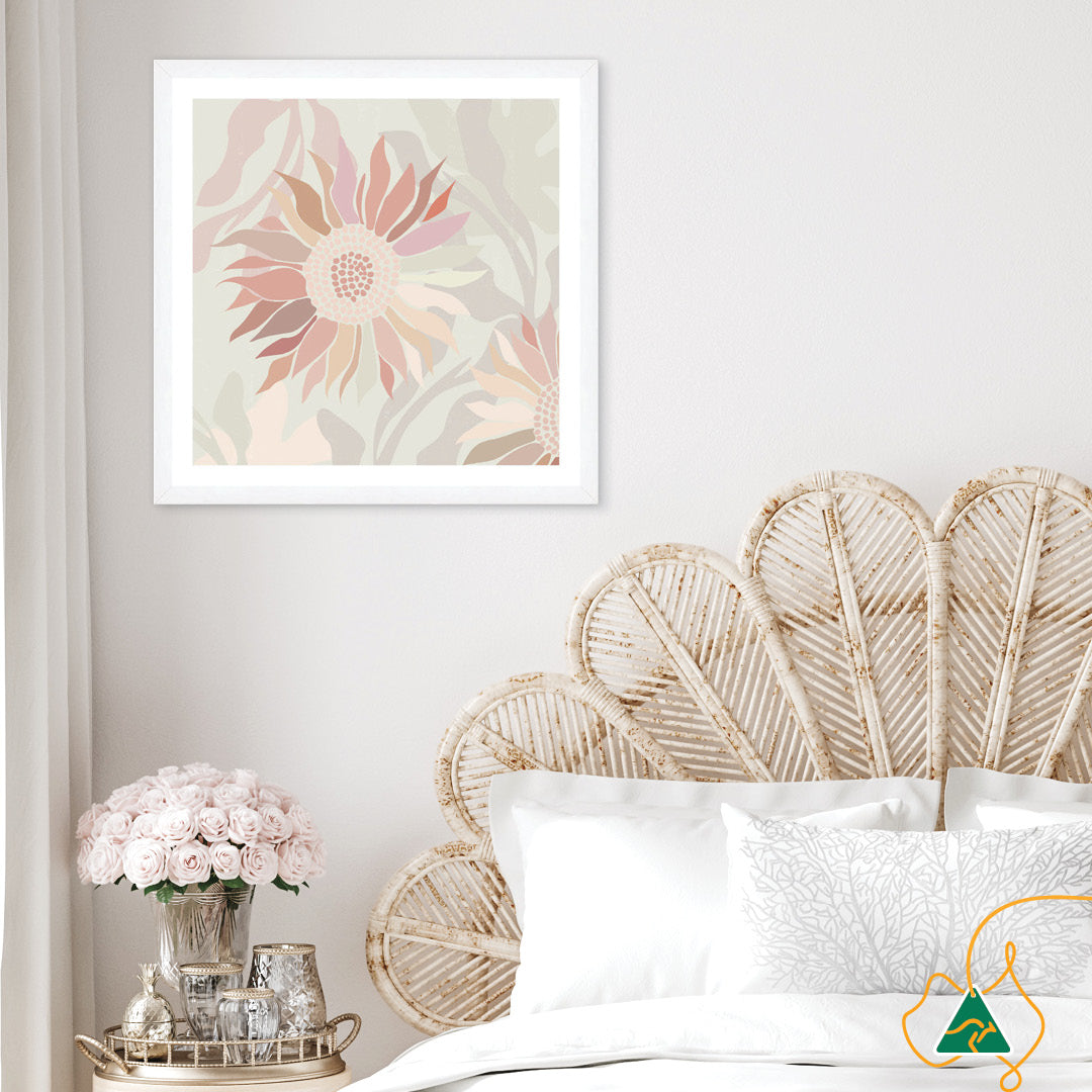 FLANNEL BLUSH III - Framed Print