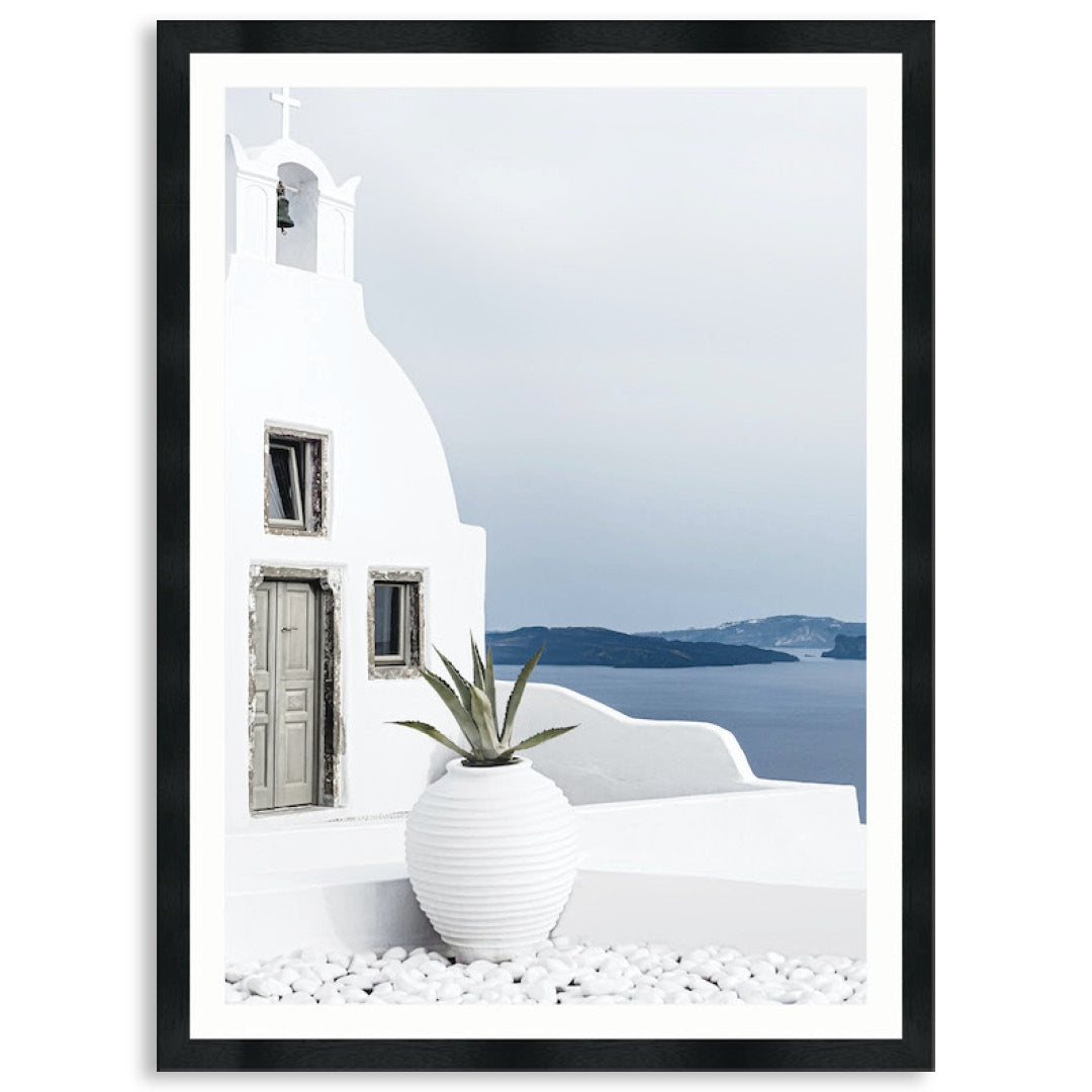 SANTORINI VIEW II - Framed Print