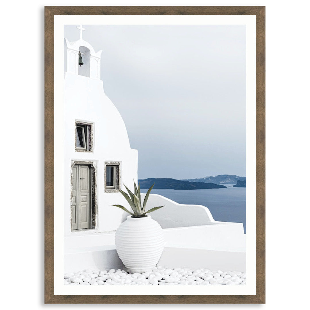SANTORINI VIEW II - Framed Print