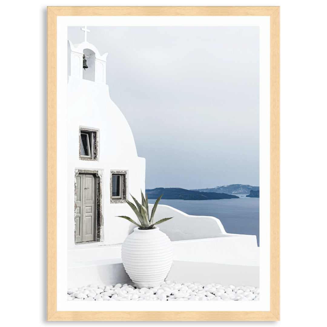SANTORINI VIEW II - Framed Print