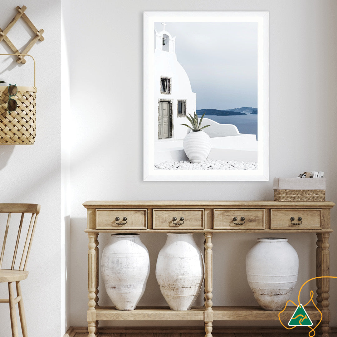SANTORINI VIEW II - Framed Print