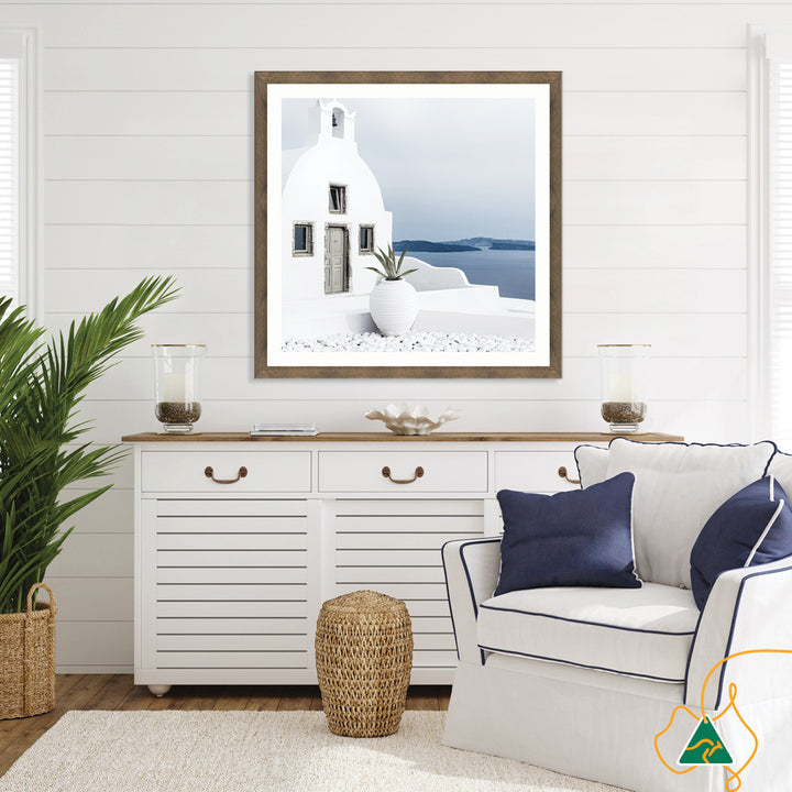 SANTORINI VIEW III - Framed Print