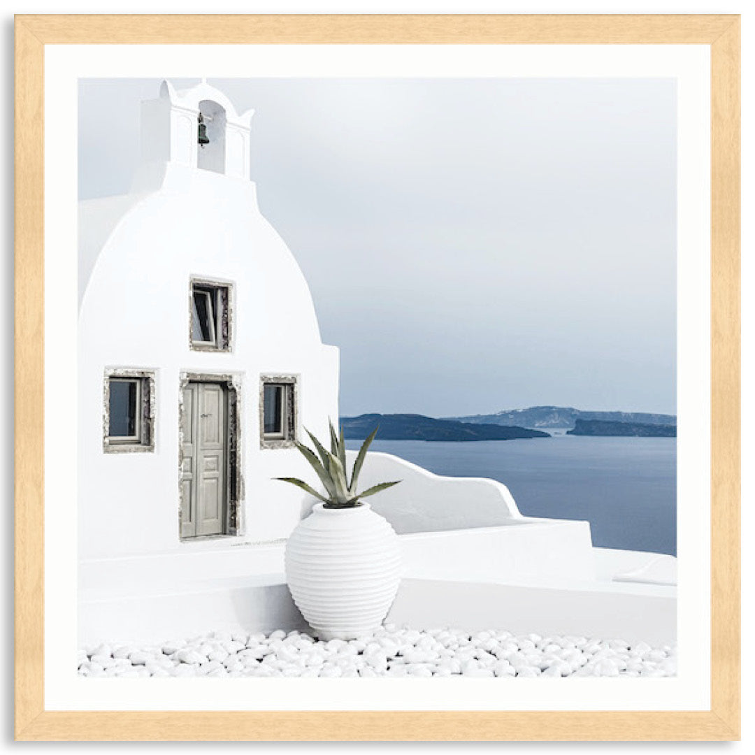 SANTORINI VIEW III - Framed Print