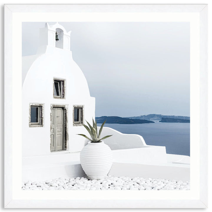 SANTORINI VIEW III - Framed Print