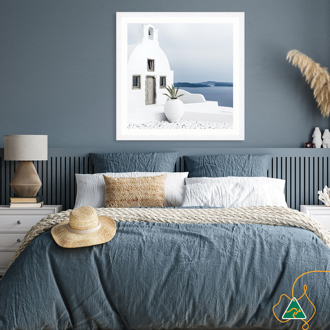 SANTORINI VIEW III - Framed Print