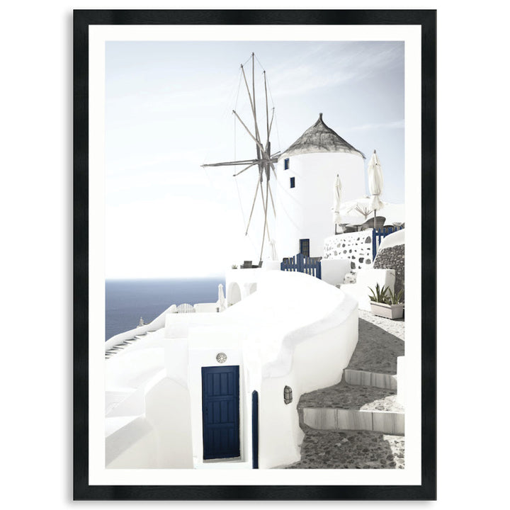 SANTORINI MILL I - Framed Print
