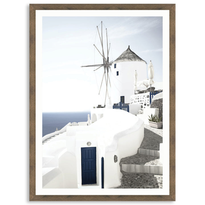 SANTORINI MILL I - Framed Print