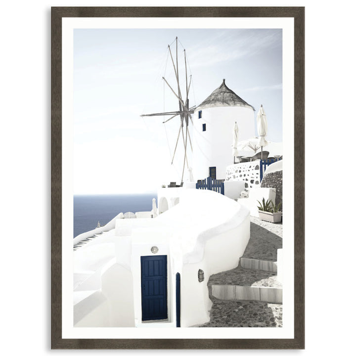 SANTORINI MILL I - Framed Print