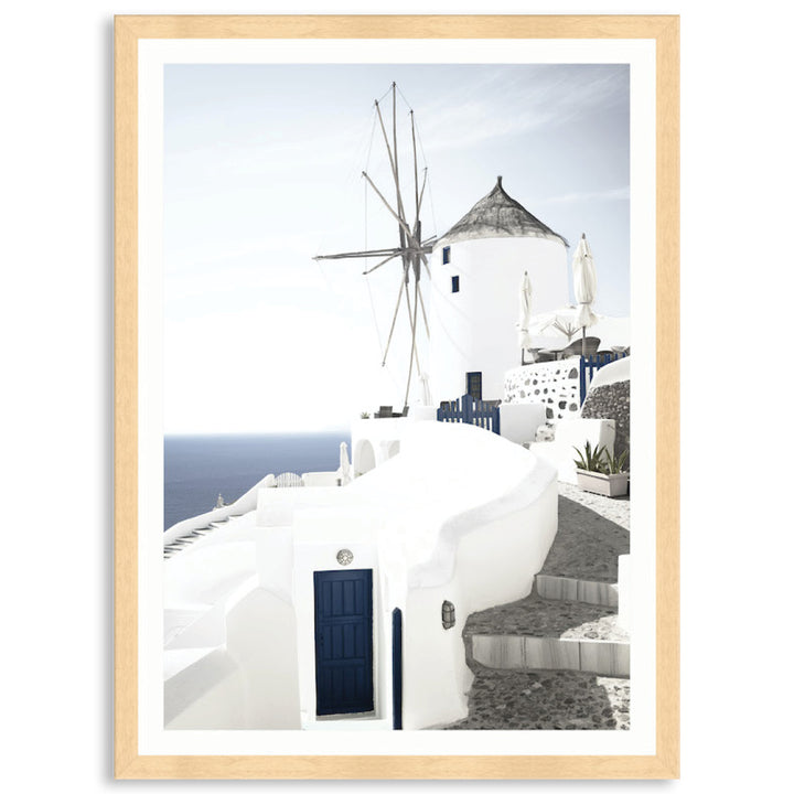 SANTORINI MILL I - Framed Print