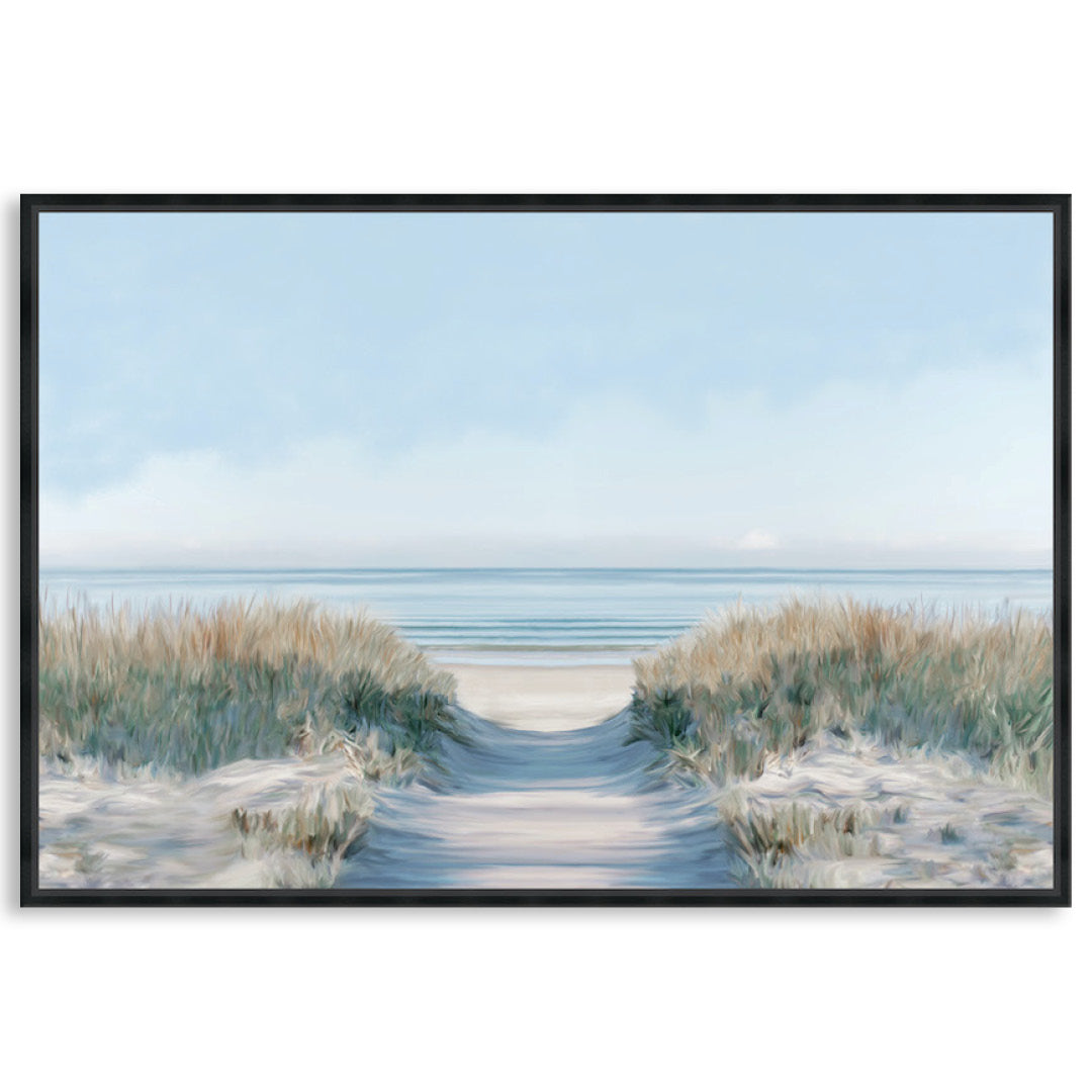SANDY PATH I - Framed Canvas