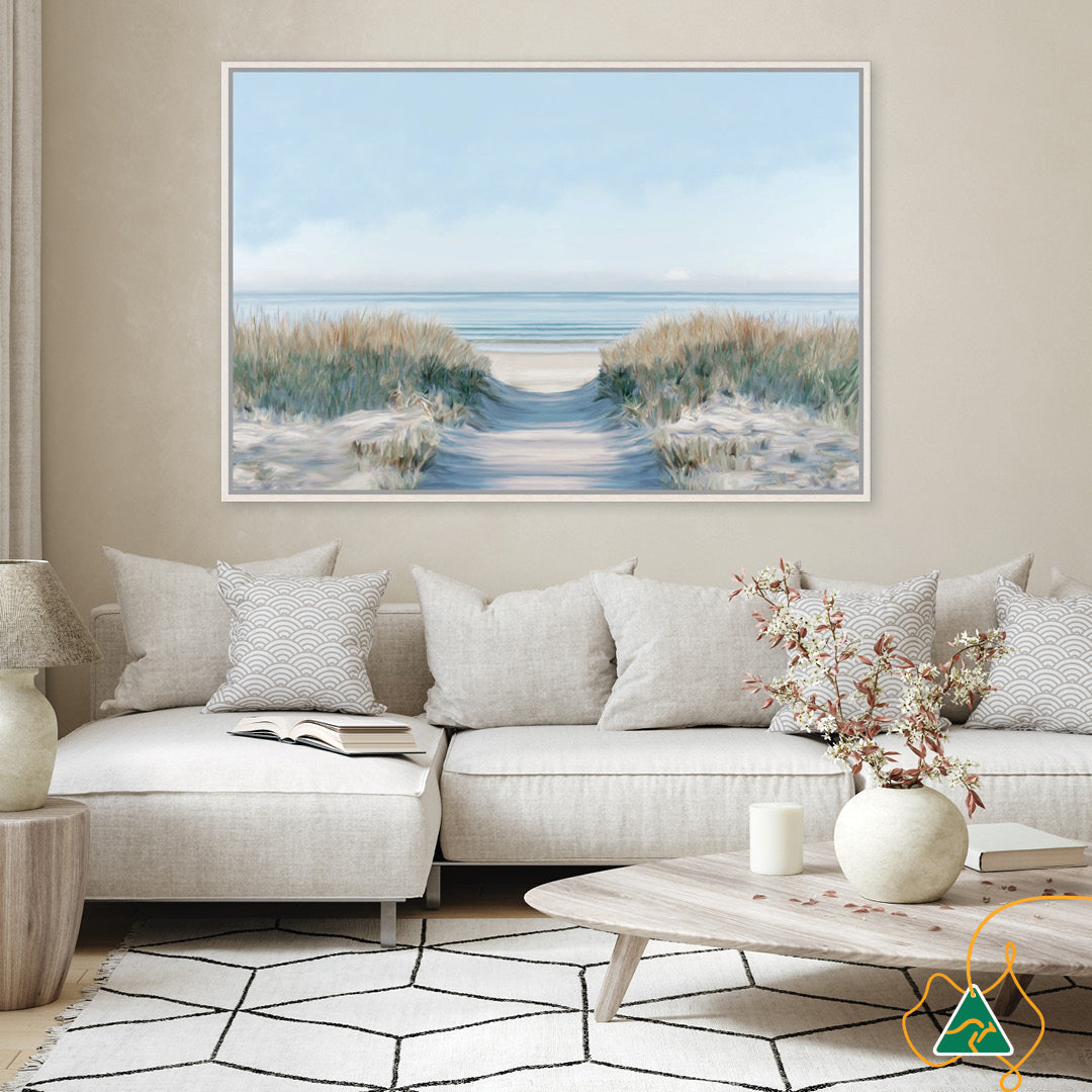 SANDY PATH I - Framed Canvas