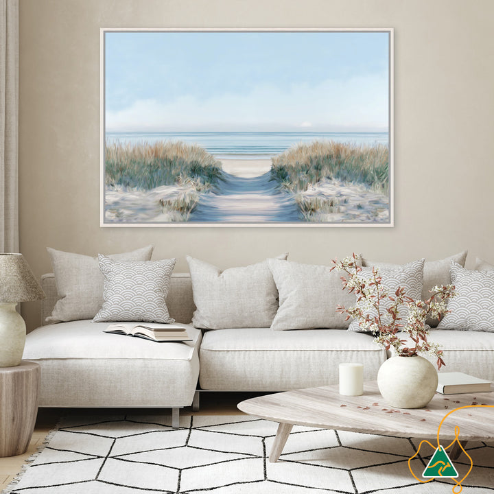 SANDY PATH I - Framed Canvas