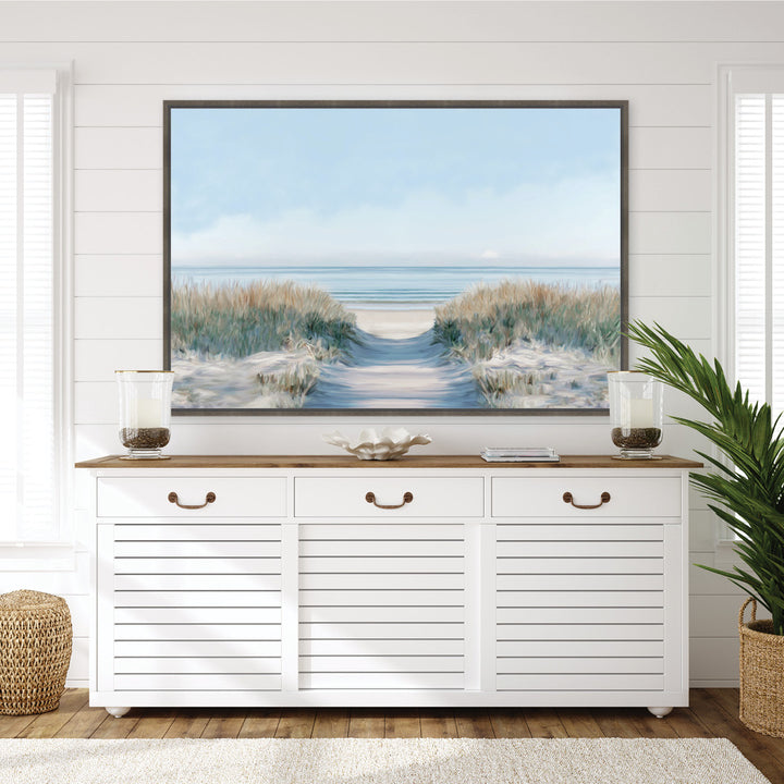 SANDY PATH I - Framed Canvas