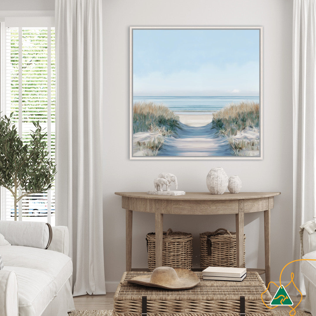 SANDY PATH II - Framed Canvas