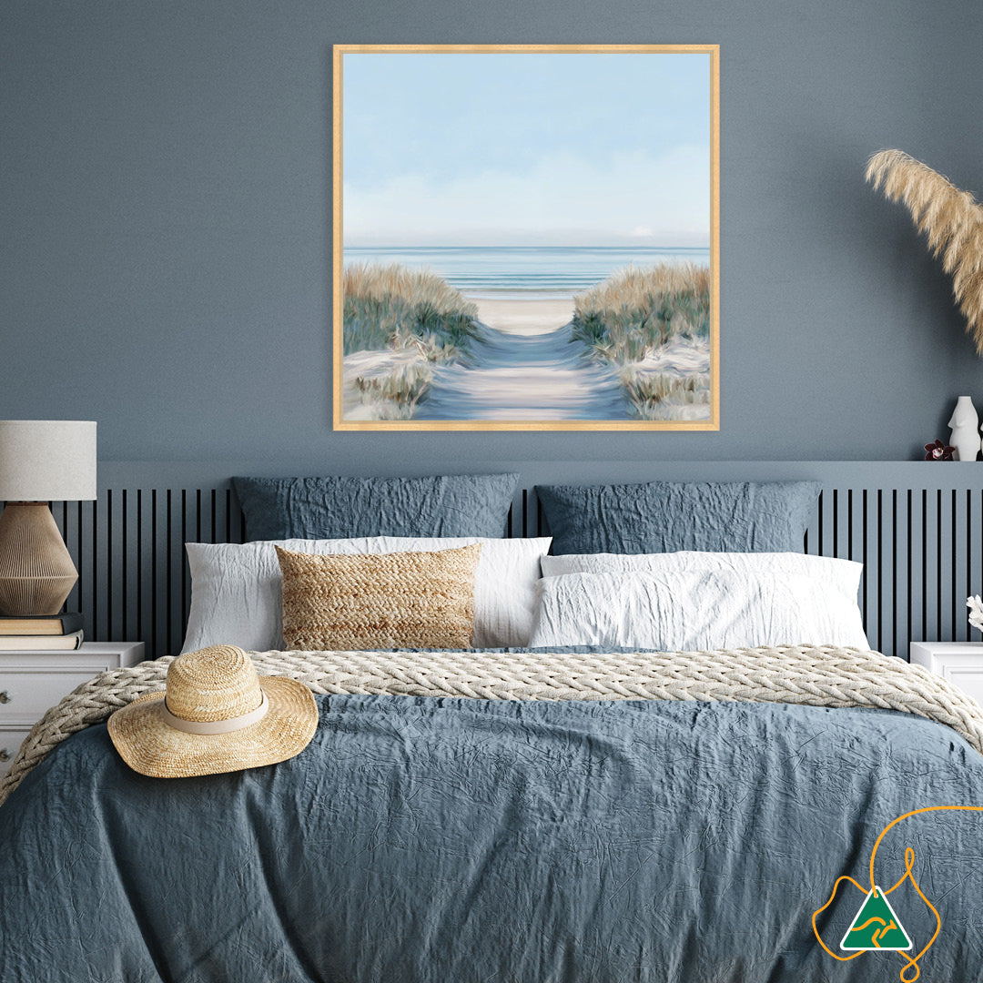 SANDY PATH II - Framed Canvas