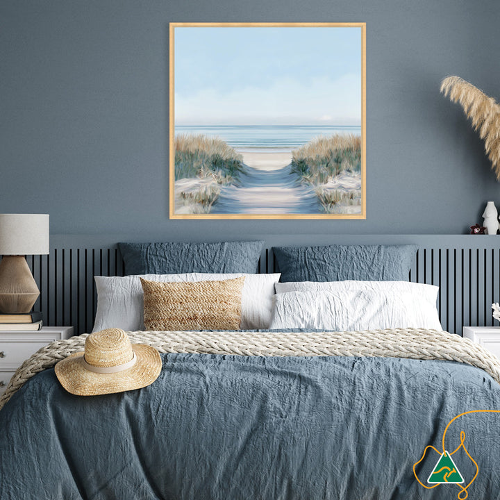 SANDY PATH II - Framed Canvas