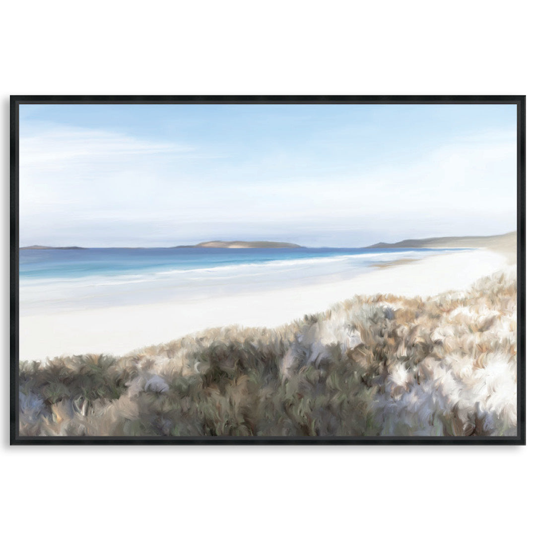 TWILIGHT BEACH I - Framed Canvas