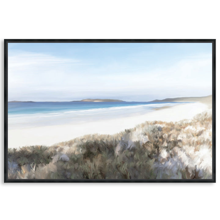 TWILIGHT BEACH I - Framed Canvas