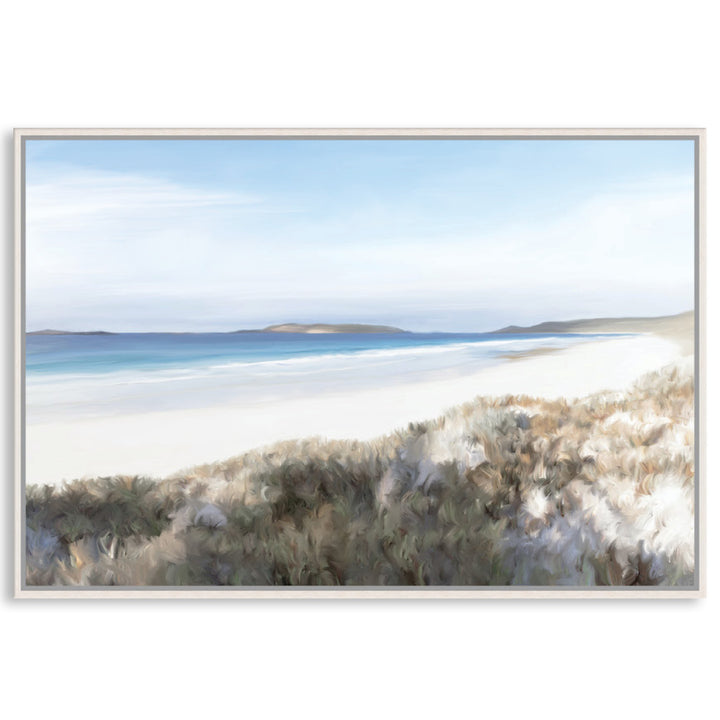 TWILIGHT BEACH I - Framed Canvas
