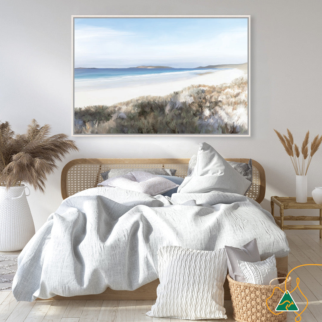 TWILIGHT BEACH I - Framed Canvas