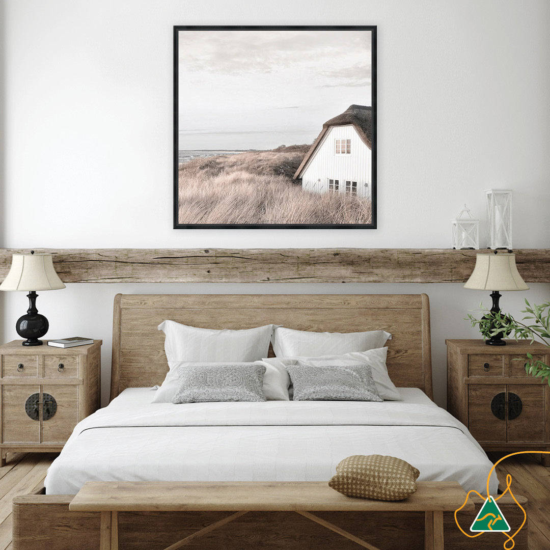SEASIDE COTTAGE - Framed Canvas
