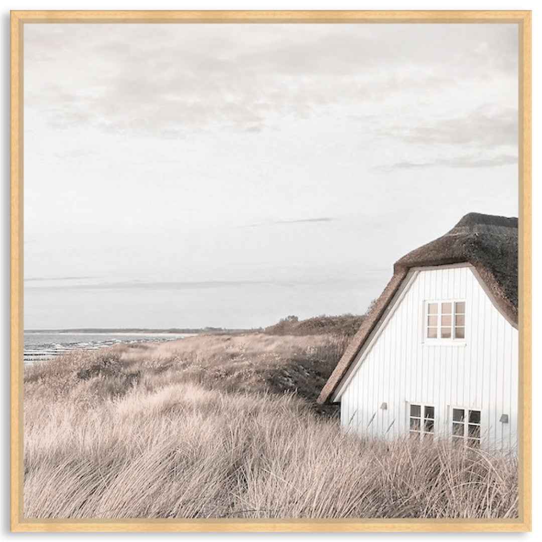 SEASIDE COTTAGE - Framed Canvas