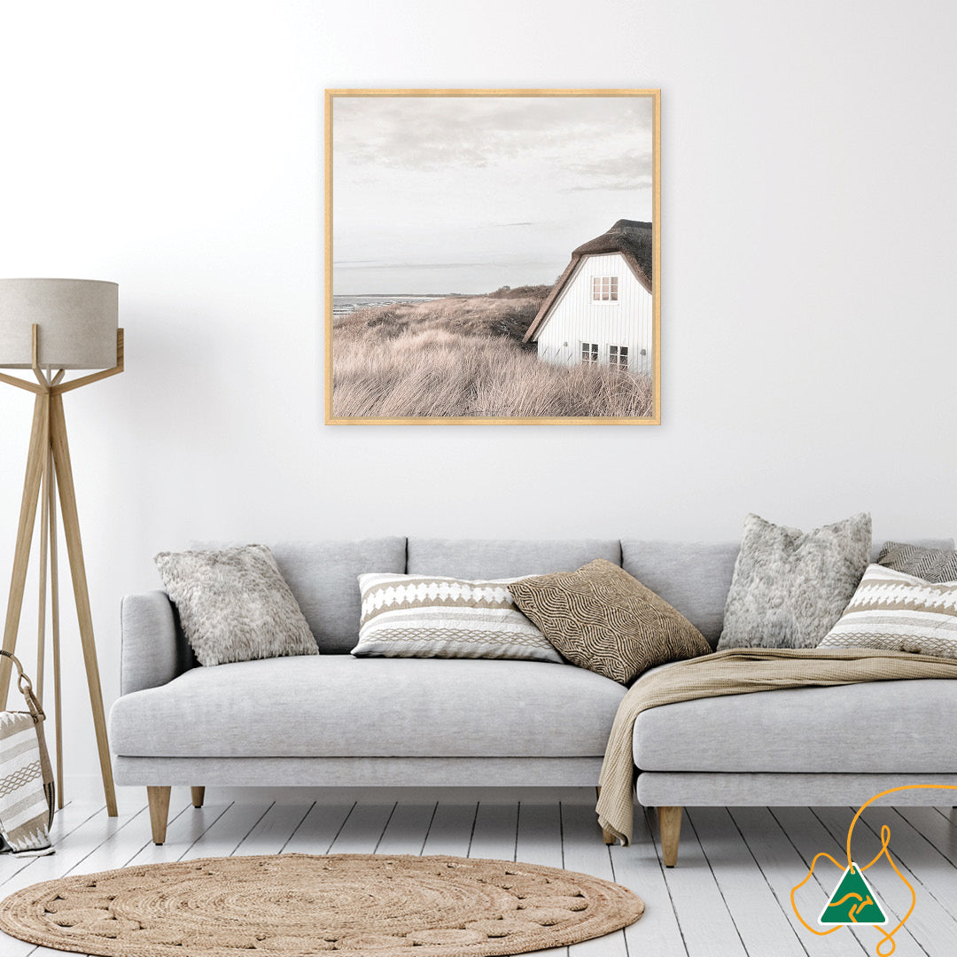 SEASIDE COTTAGE - Framed Canvas