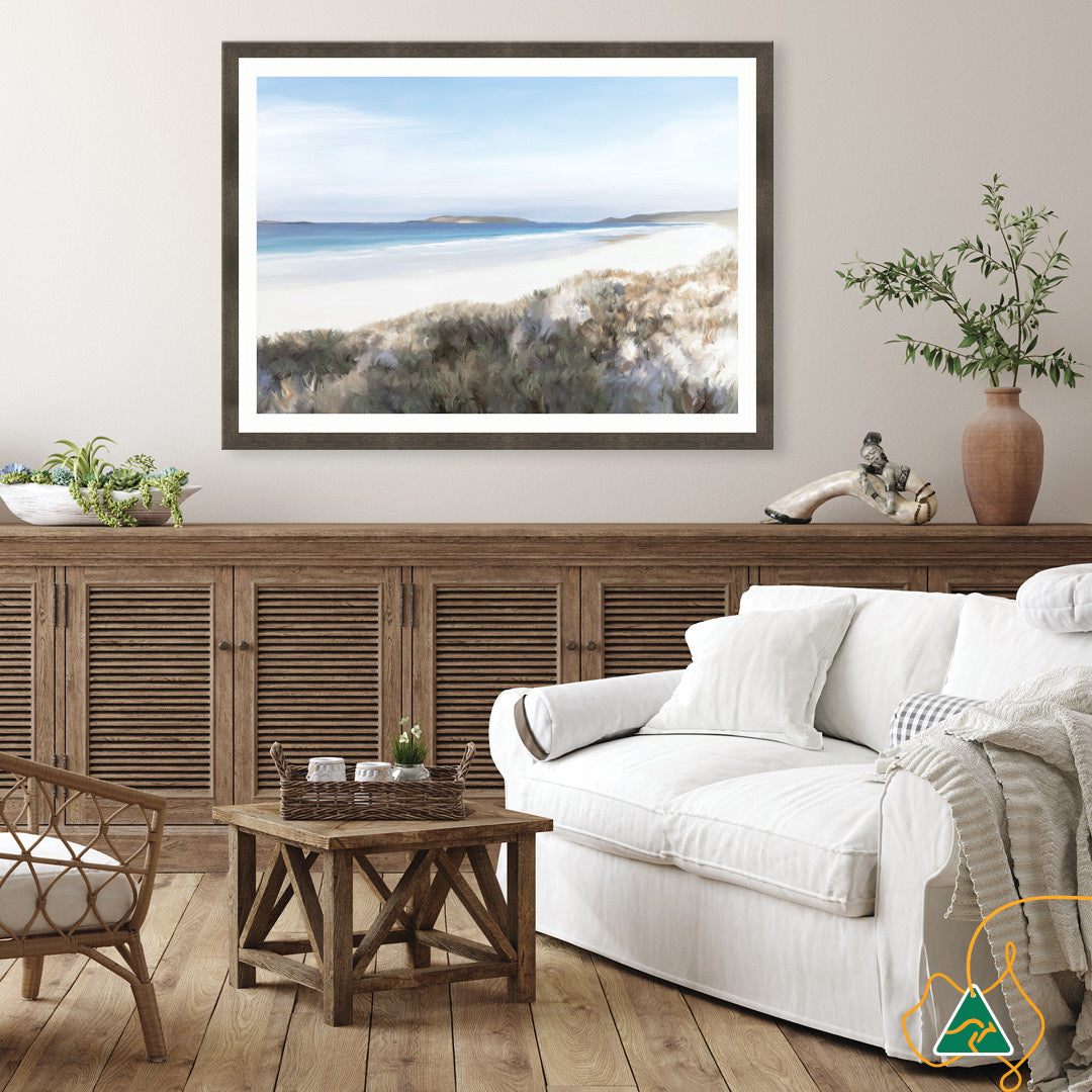 TWILIGHT BEACH I - Framed Print