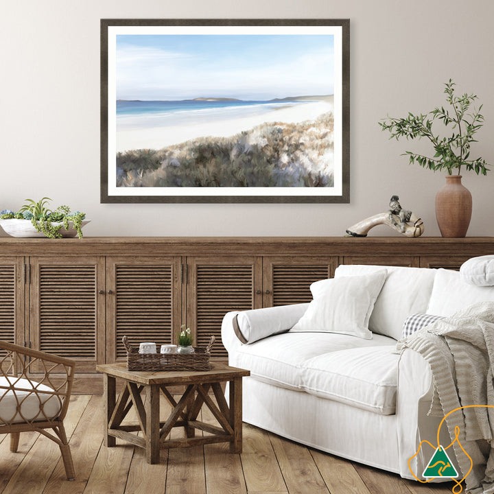 TWILIGHT BEACH I - Framed Print