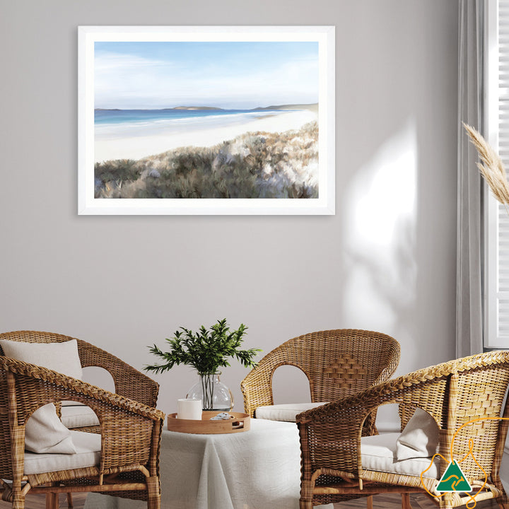 TWILIGHT BEACH I - Framed Print