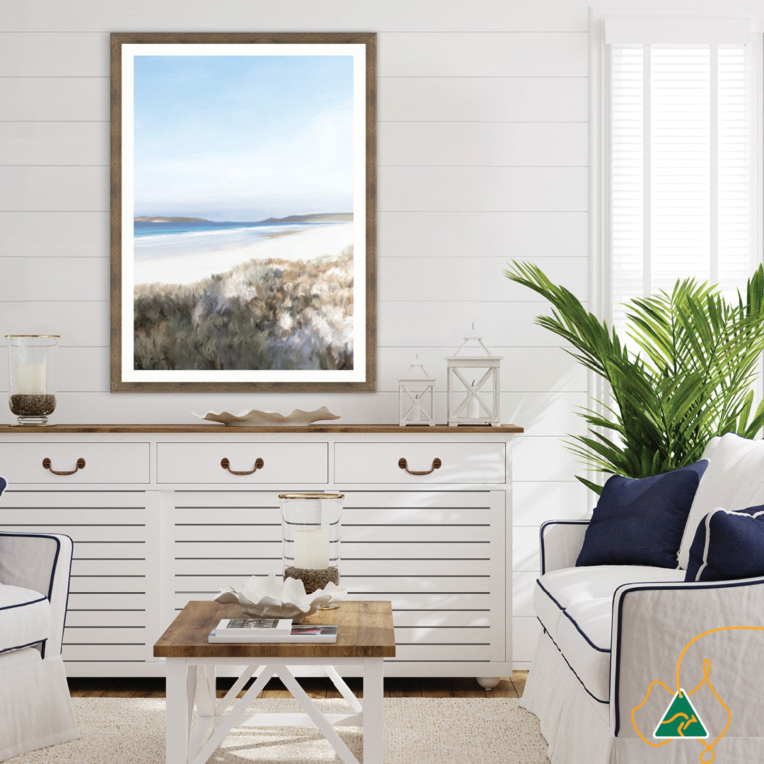 TWILIGHT BEACH III - Framed Print