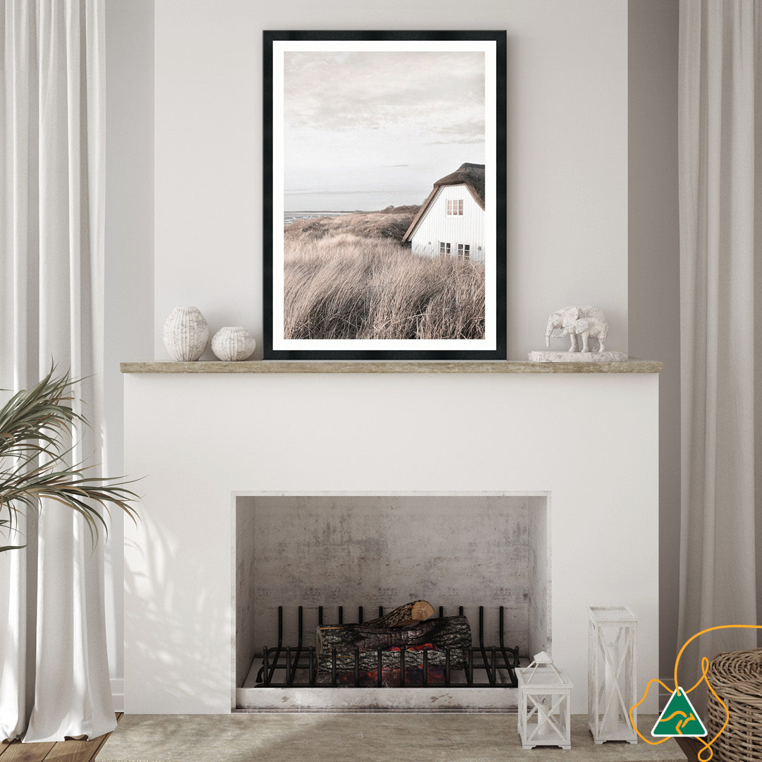 SEASIDE COTTAGE II - Framed Print