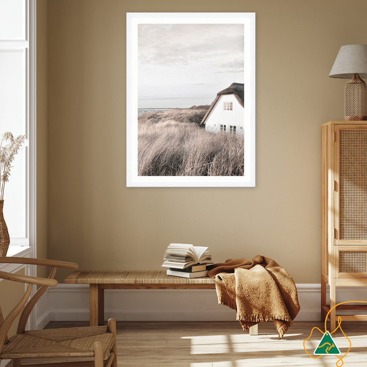 SEASIDE COTTAGE II - Framed Print