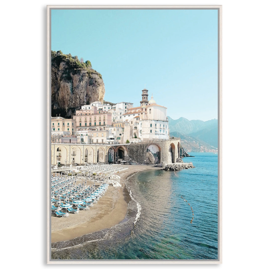 AMALFI BEACH I - Framed Canvas