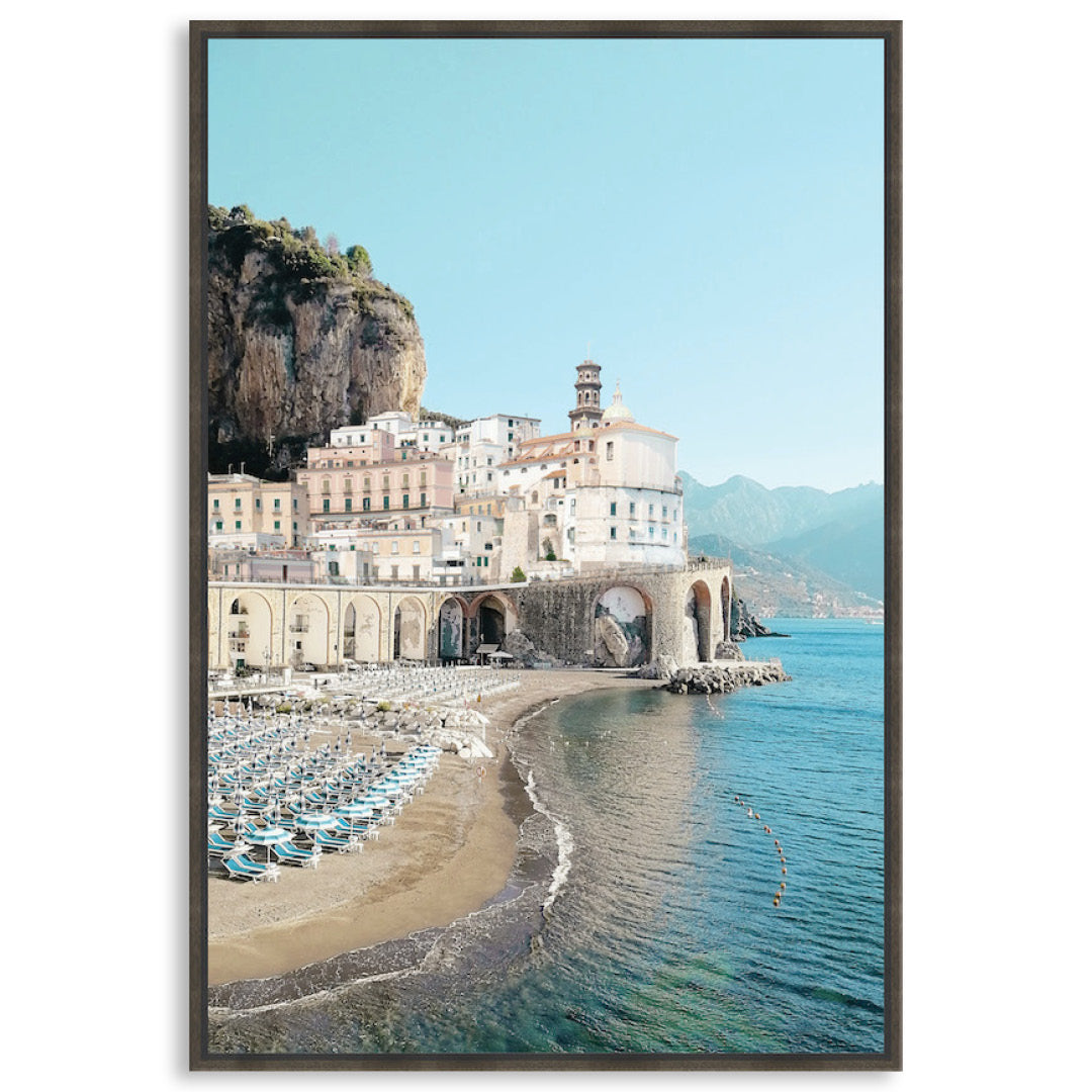 AMALFI BEACH I - Framed Canvas