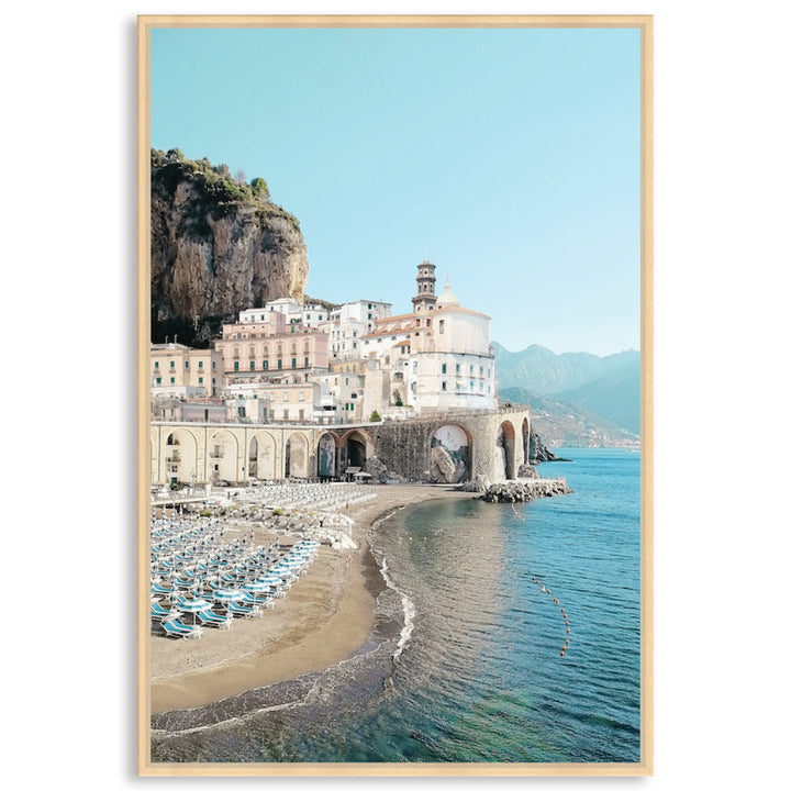 AMALFI BEACH I - Framed Canvas